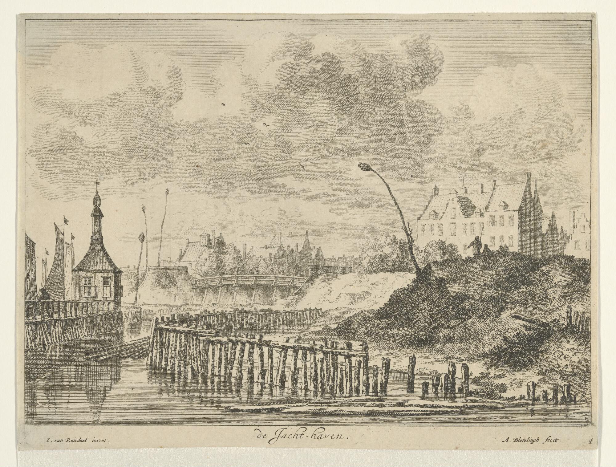 A.2227(02); Jachthaven te Amsterdam; prent