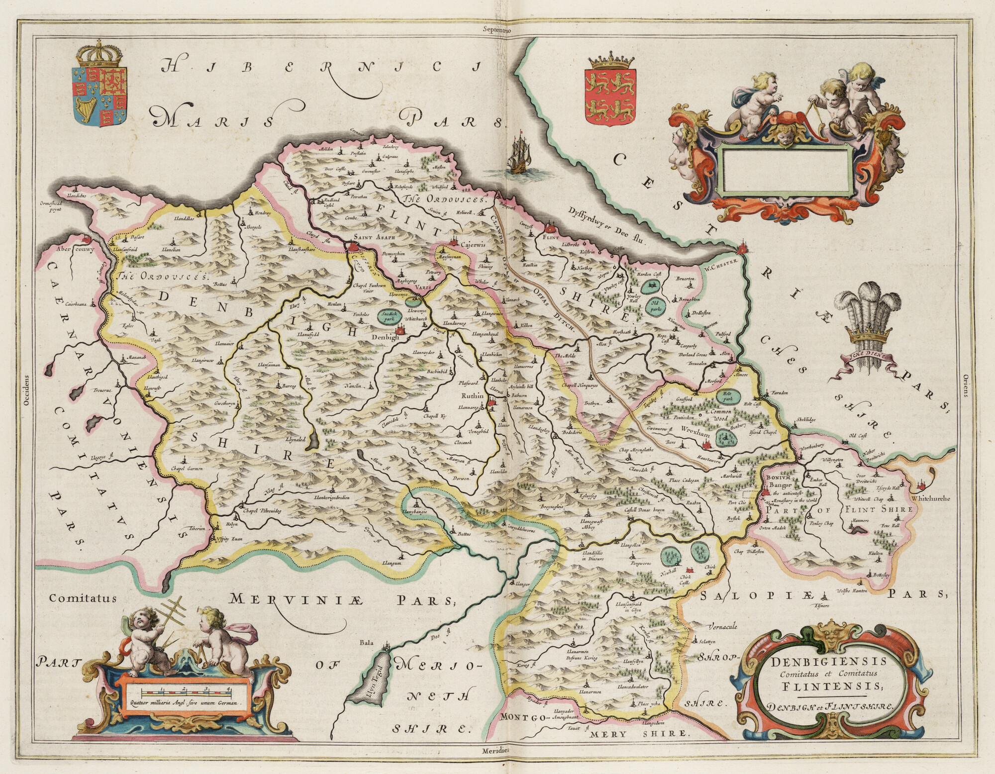 S.1034(04) [kaart 050]; Kaart van Denbigh en Flint; landkaart