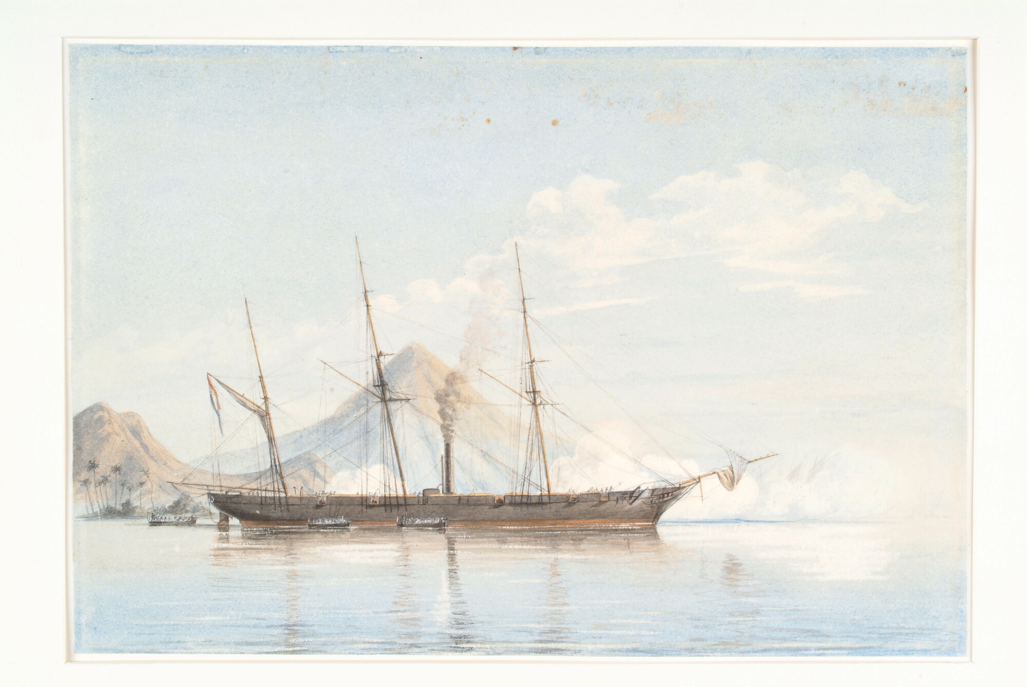 S.0546(10); Het schroefstoomschip 3de klasse Zr.Ms. 'Vesuvius'; tekening