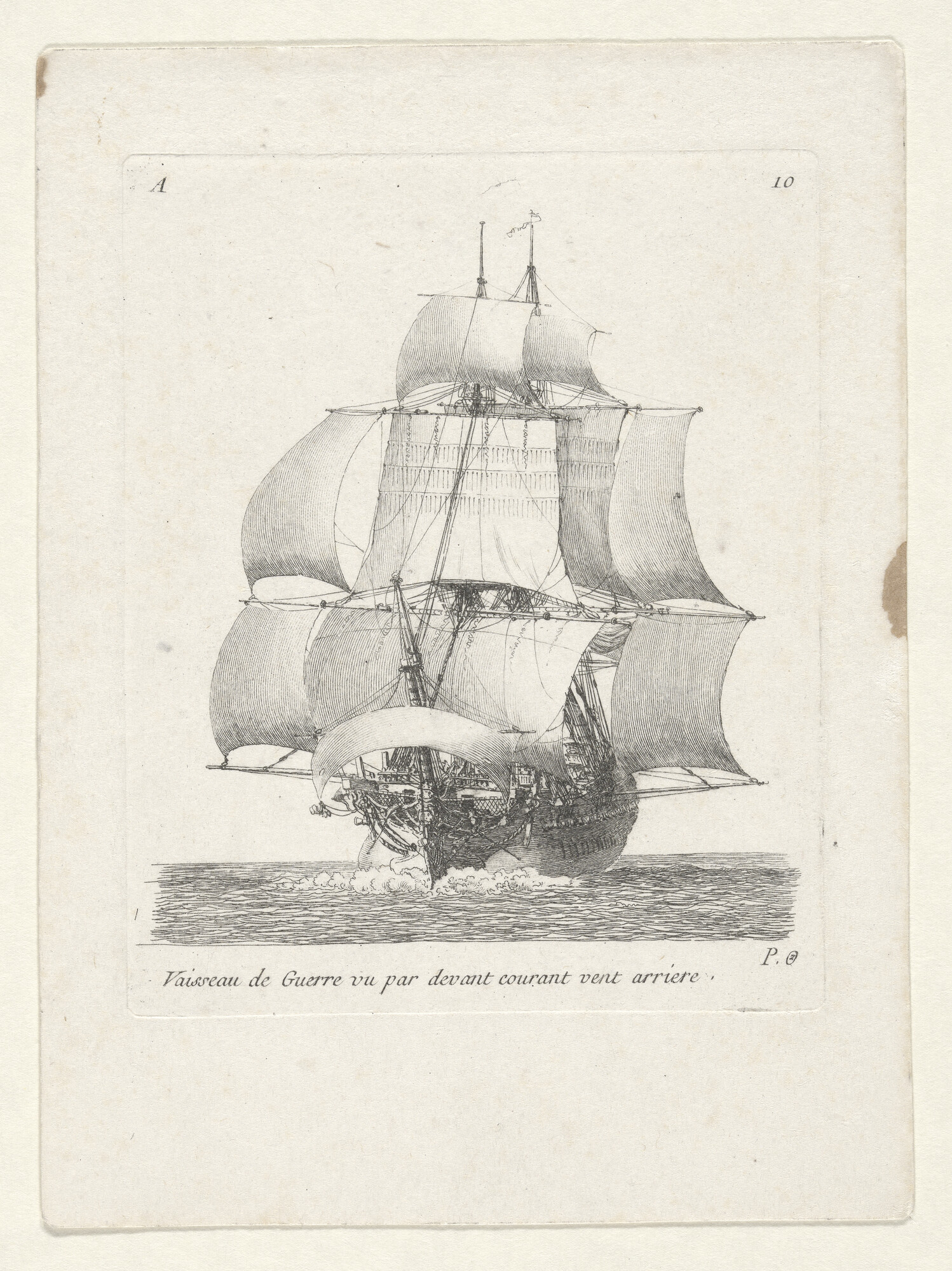 A.0132(02)11-10; Uit de serie 'Mélanges de vaisseaux de barques et de bateaux'; prent