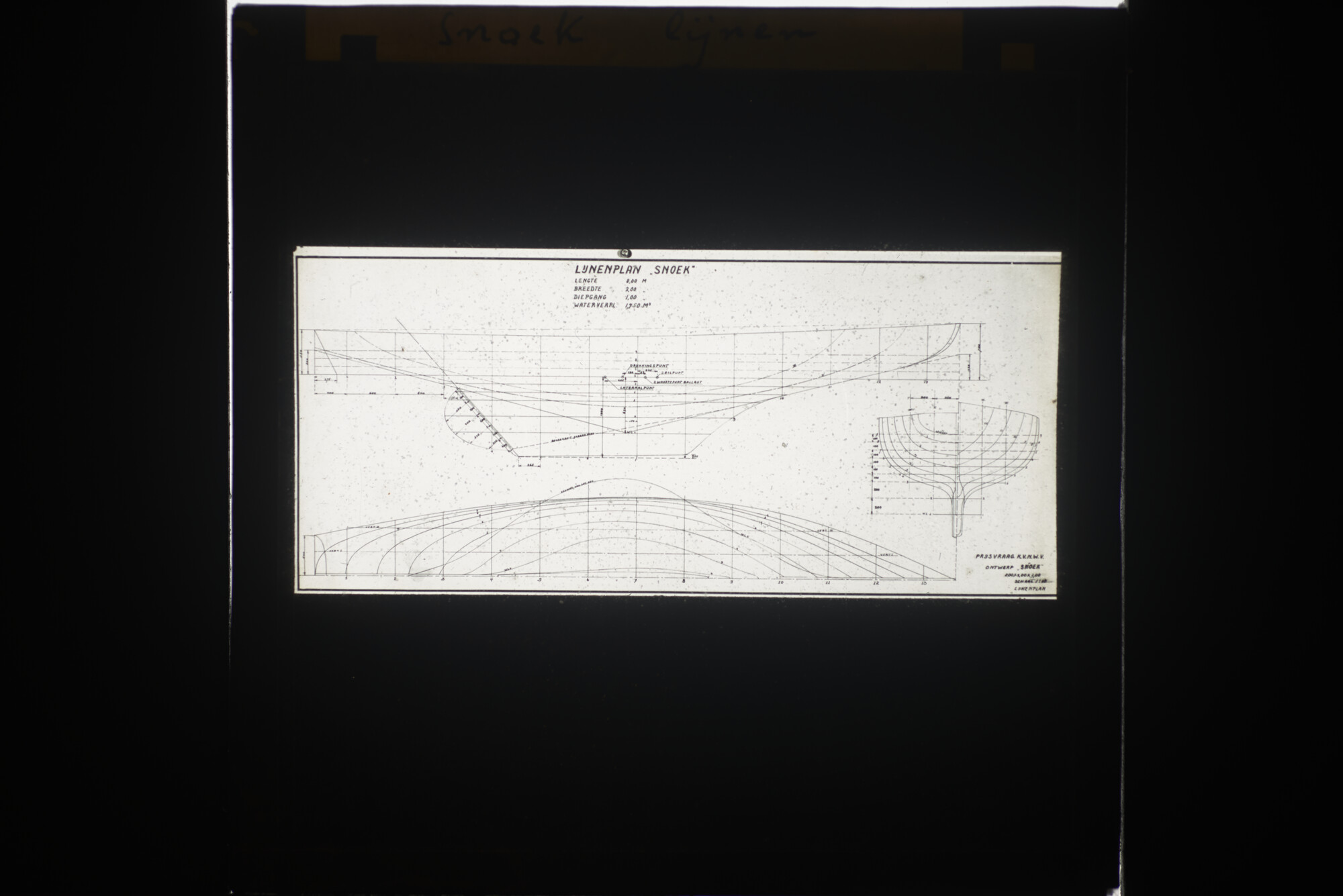2014.0606; Vijftig lantaarnplaatjes met afbeeldingen van de Nederlandse watersport 1900-1935; lantaarnplaatje