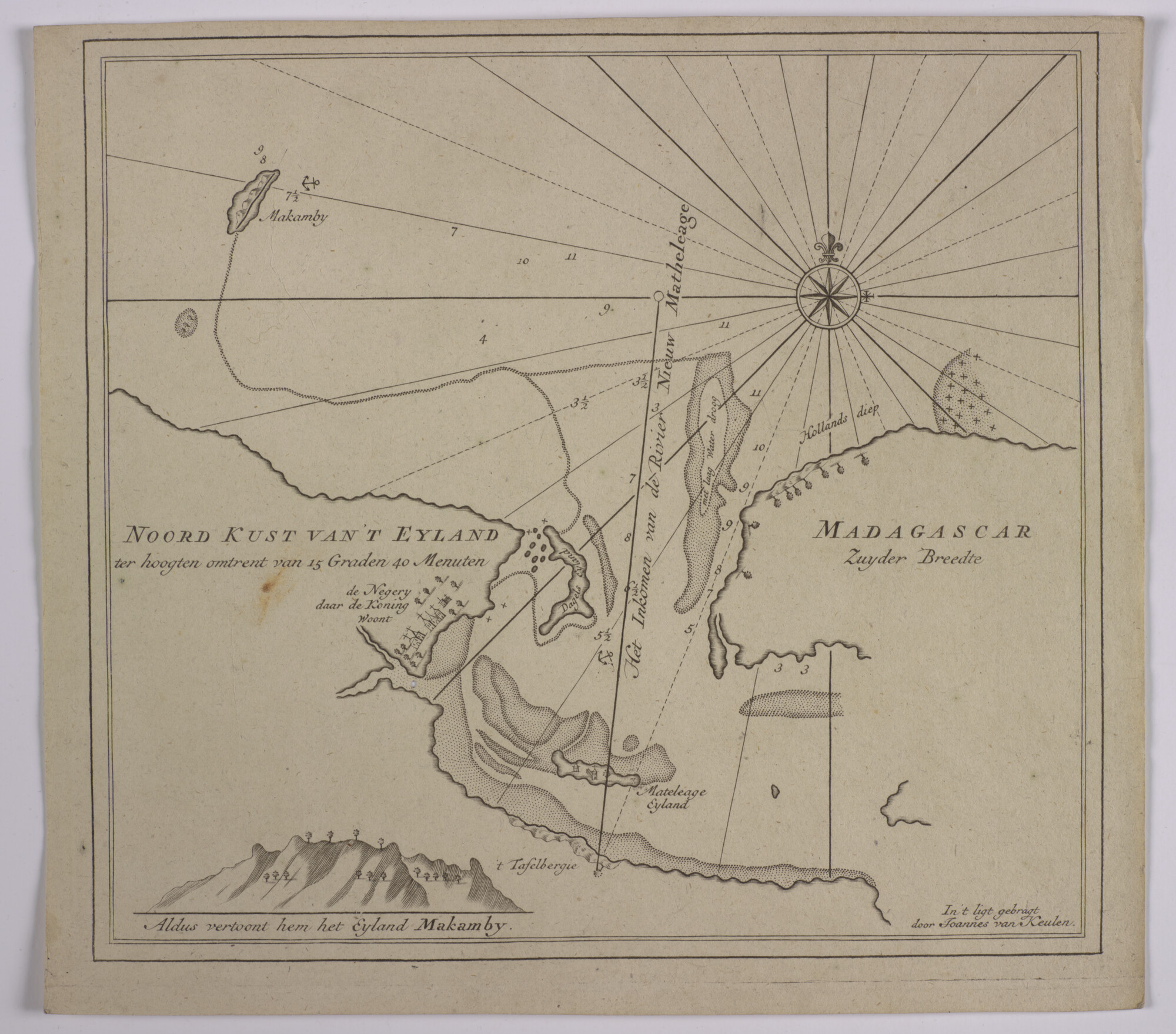 S.0966(07); Detailkaart van de noordkust van Madagascar (Madagaskar); kaart