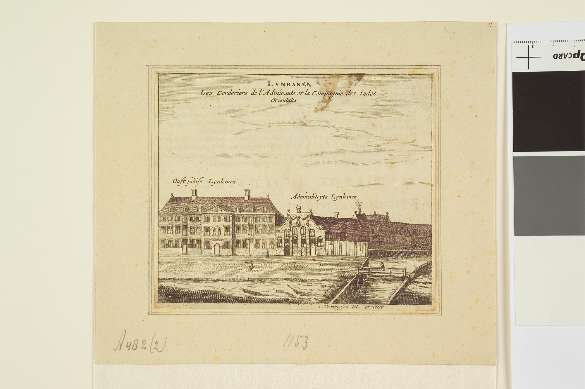 A.0482(02)3; De lijnbanen van de Admiraliteit en de Oost Indische Compagnie te Amsterdam; prent