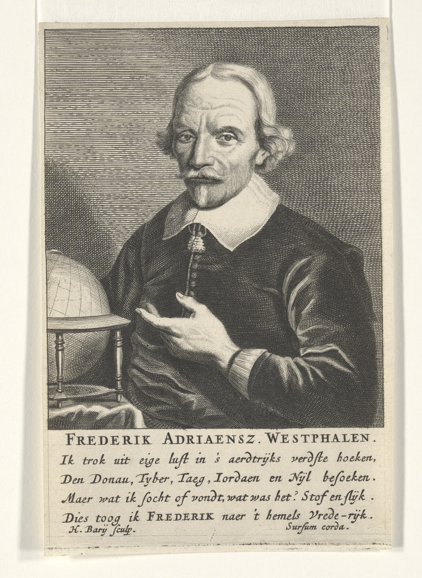 A.2149(01); Portret van ridder, reiziger en oudheidkundige Frederik Adriaansz Westfalen; prent