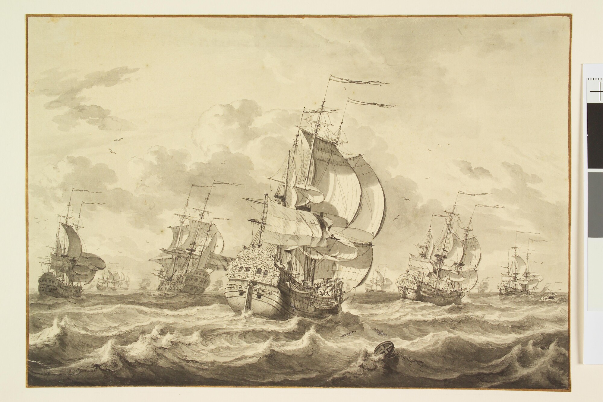 A.1698(01); Bootschepen onder zeil; tekening
