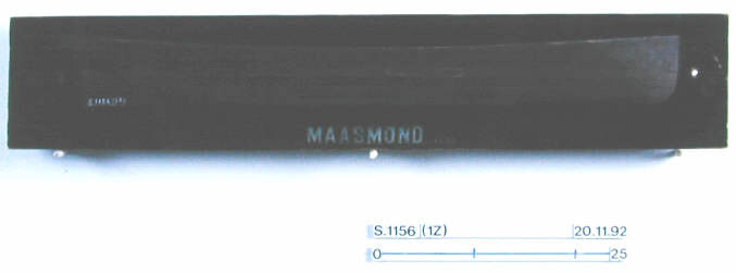 S.1156(01)26; Halfmodel van de hopperbarge Maasmond; scheepsmodel