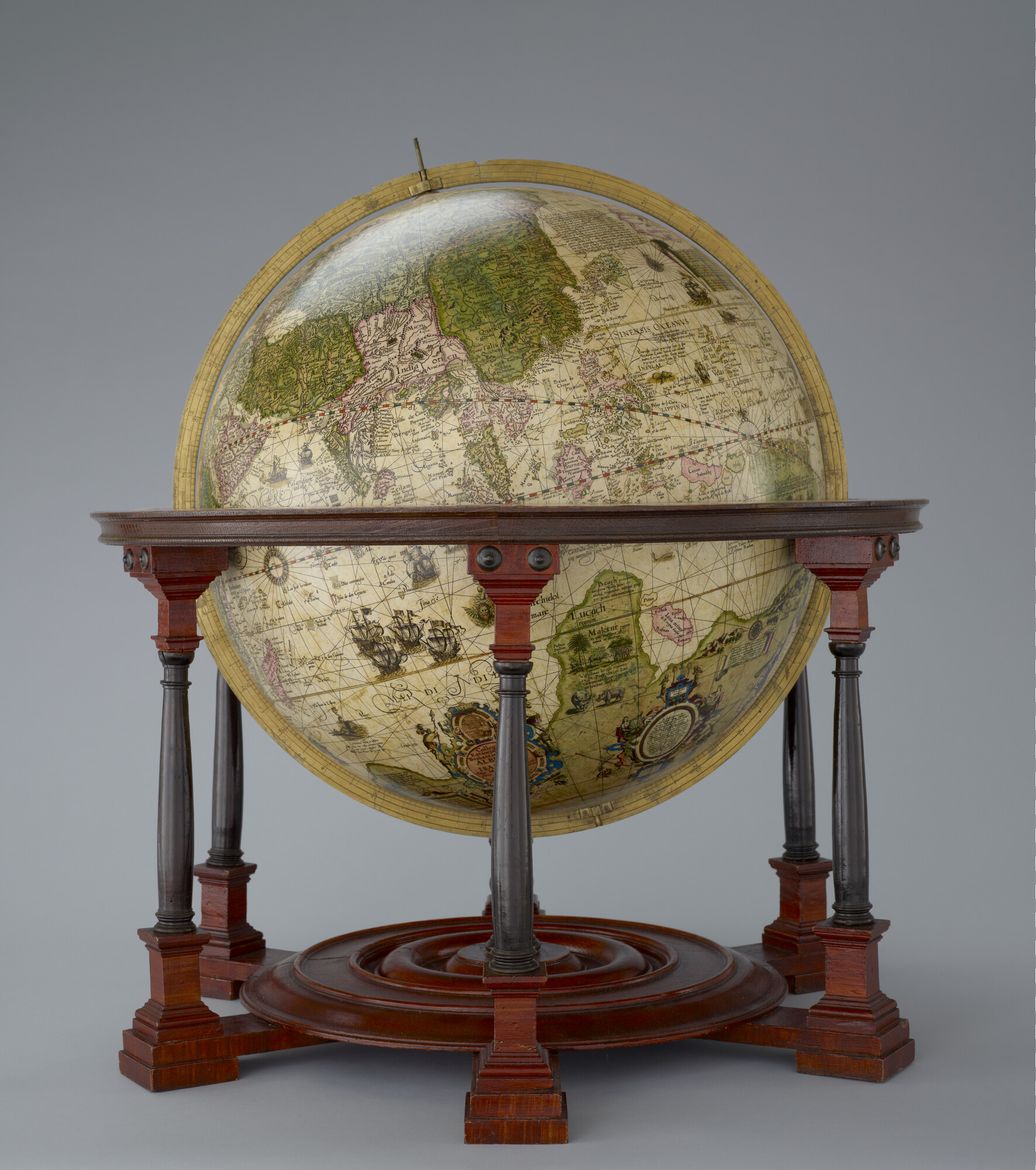 RA.0959; Aardglobe van 52,5 cm. in doorsnede door Jacob Floris van Langren, 1612; globe