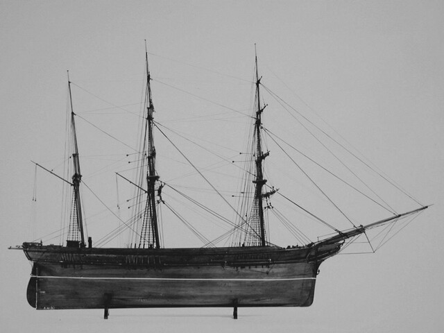A.0061(03); Model van de bark Gebroeders Houtman; scheepsmodel