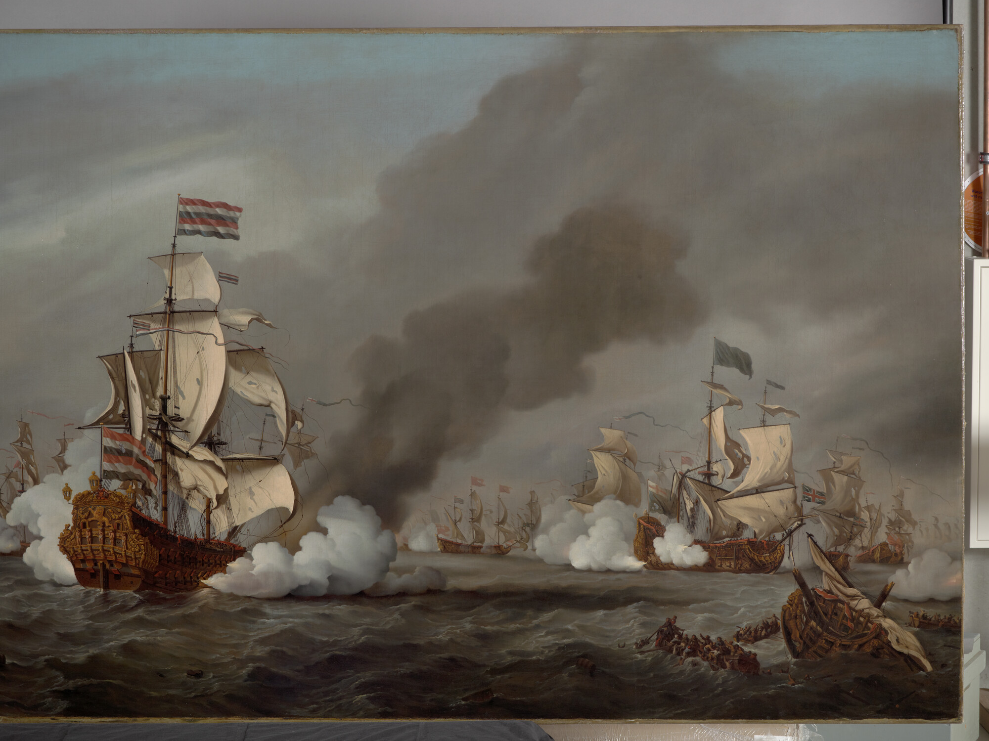 A.0291; De Zeeslag bij Kijkduin, 21 augustus 1673; schilderij