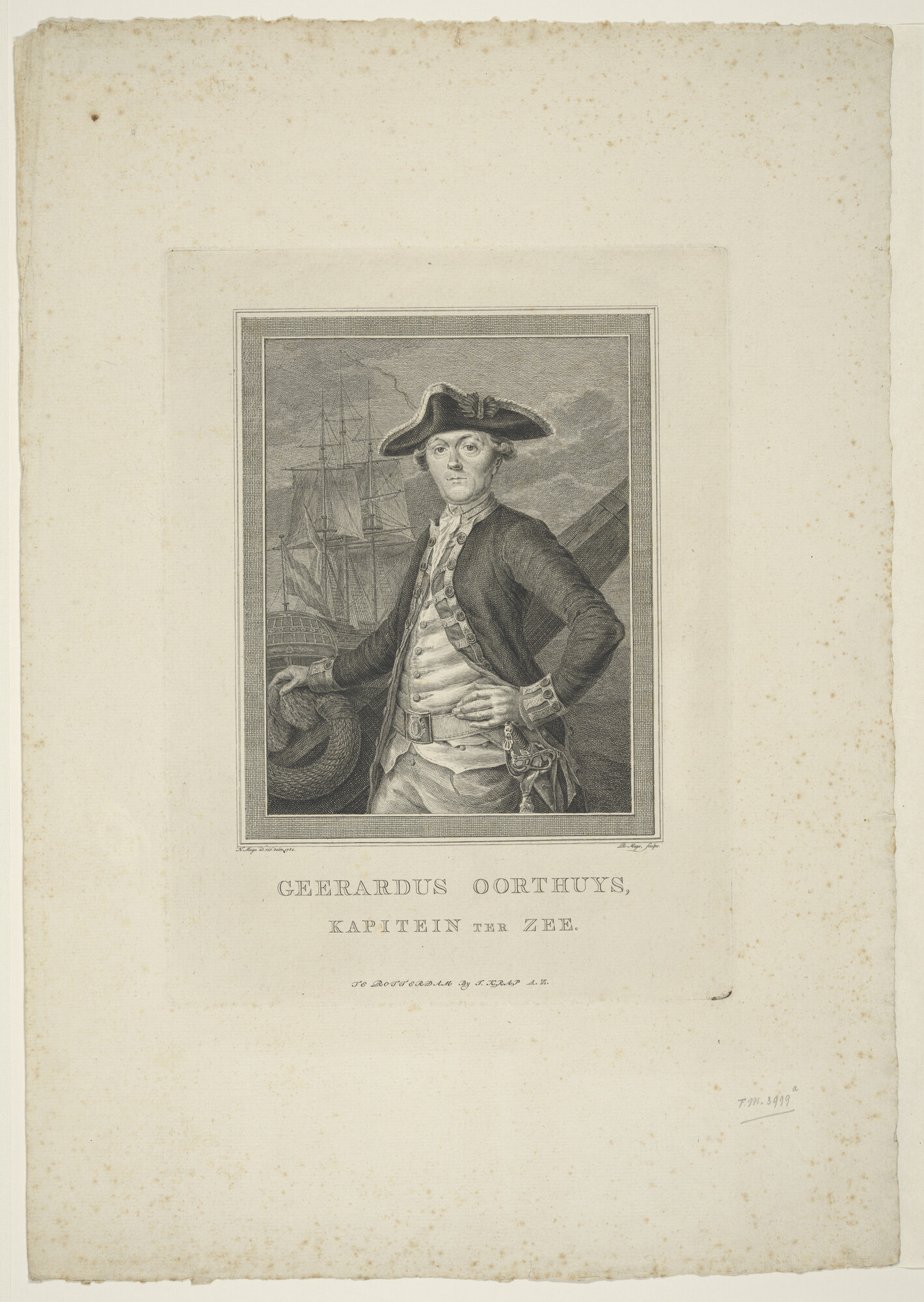 A.0145(179) [nr 0006]; Portret van Gerardus Oorthuys; prent