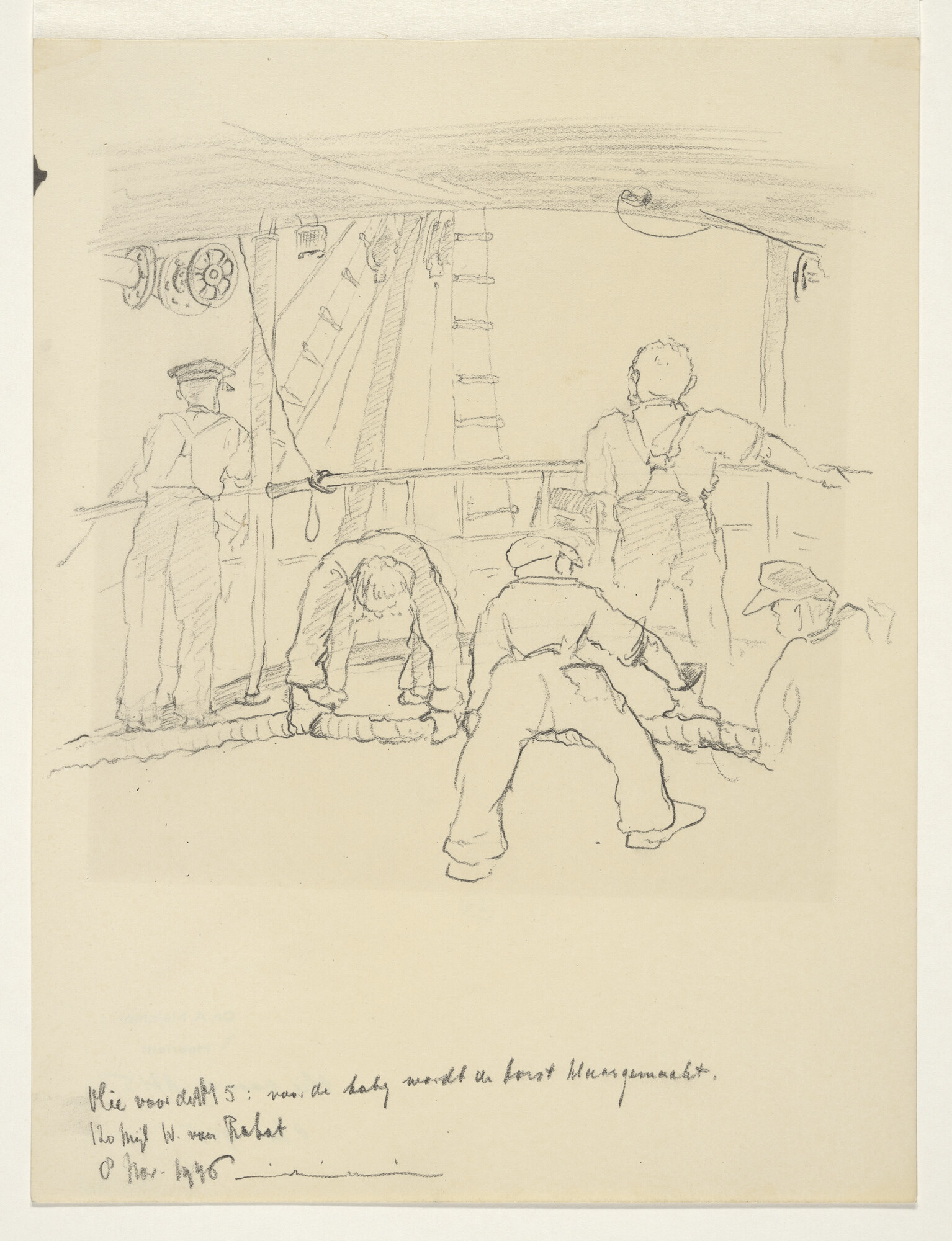 S.4035(010); Olie voor de jager AM 5; tekening