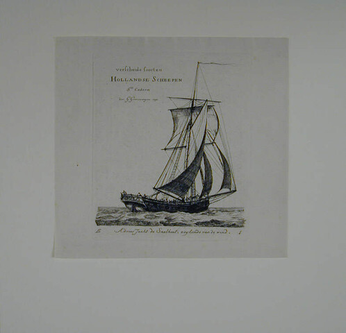 A.0149(0123); Prent uit de suite 'Verscheide soorten van Hollandse schepen'; prent