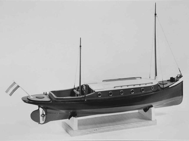 A.5326; Model van het directievaartuig Werf 't Kromhout 3; scheepsmodel