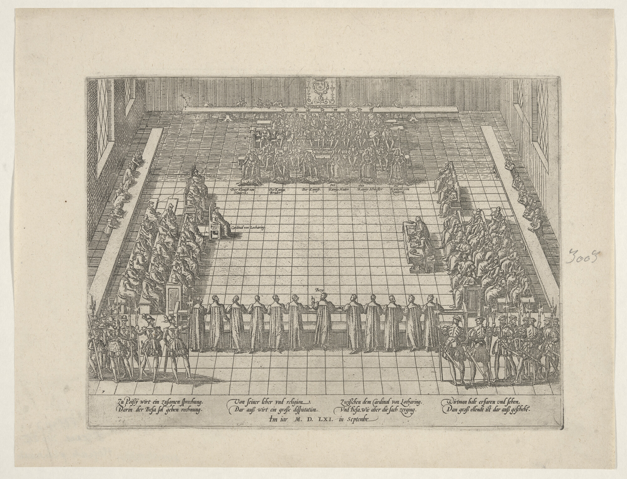 A.0145(027)024; Colloquium te Poissy, september 1561; prent