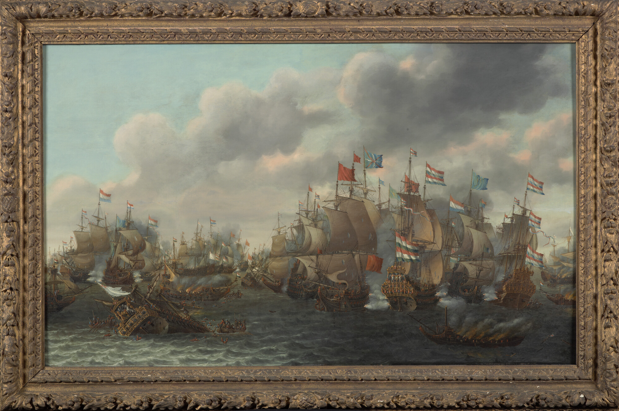 A.1200; De derde dag van de Vierdaagse Zeeslag, 13 juni 1666; schilderij