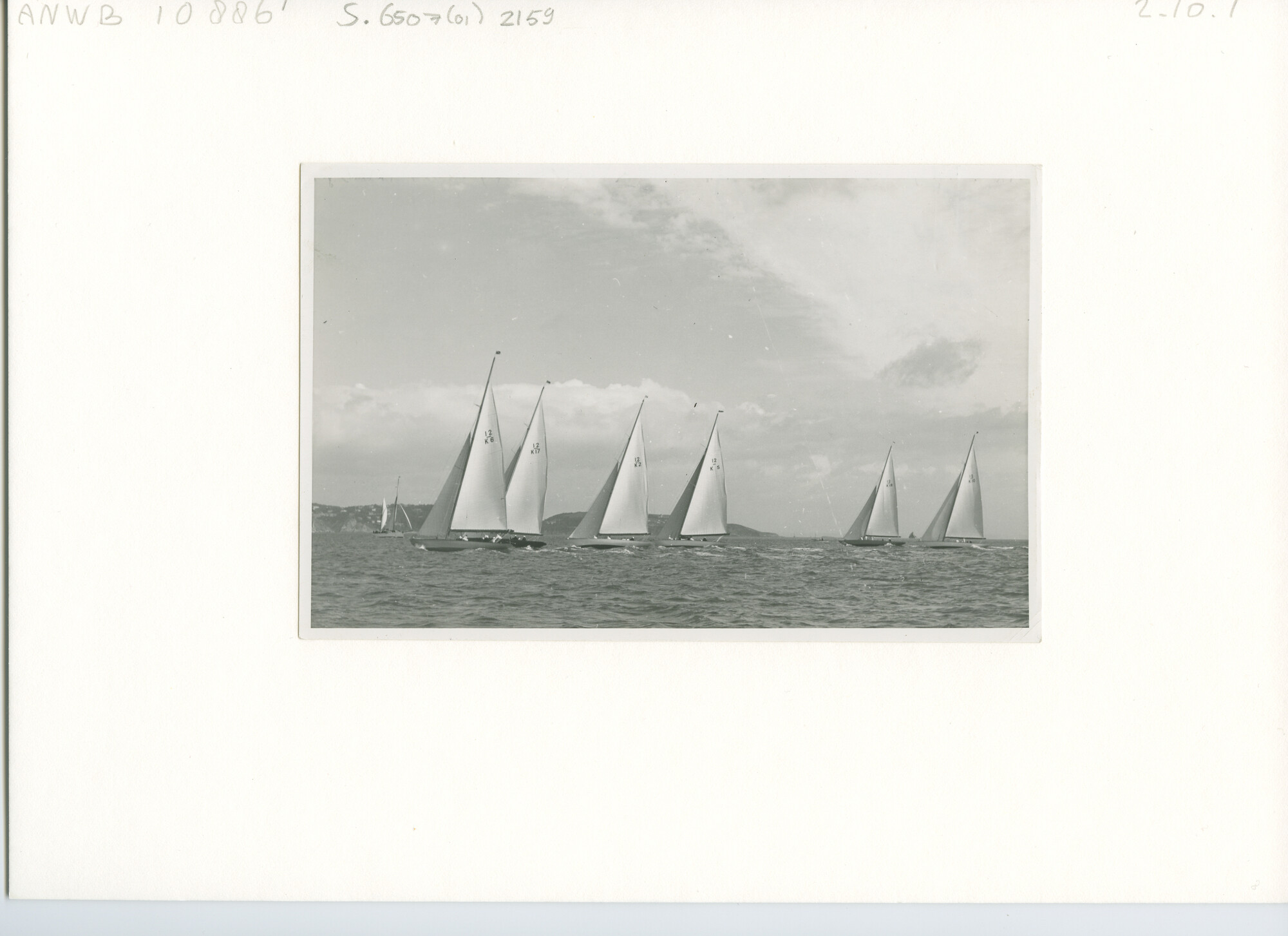 S.6507(01)2159; Foto van zeilende zeilschepen; foto