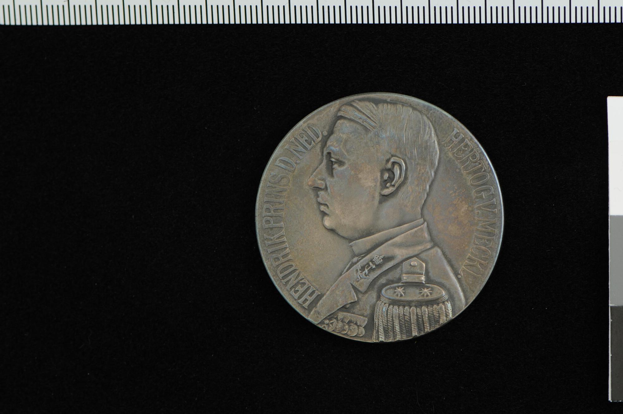 S.0230; Prijspenning (ongebruikt) met portret van prins Hendrik, 1902; penning
