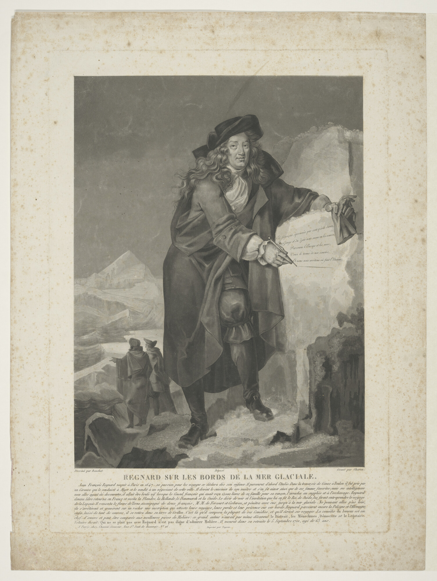 A.0075(101); Portret van Jean-François Regnard; prent