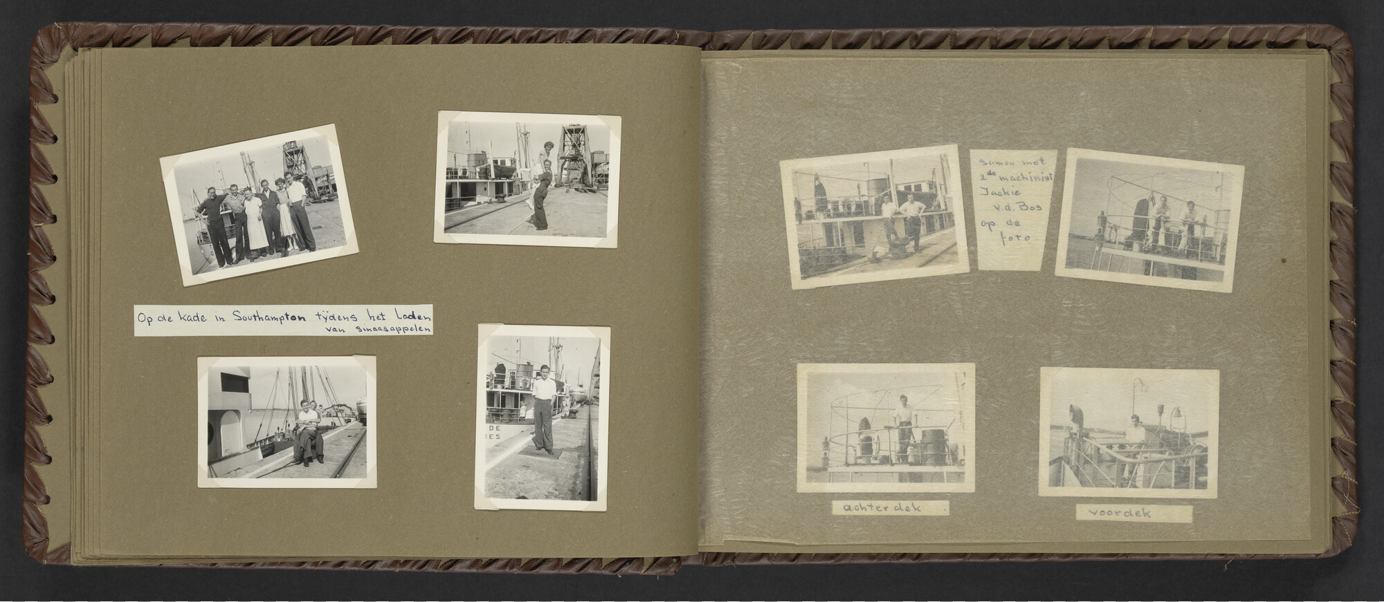 2024.0025; Fotoalbum van Hubrecht Timmerman over zijn koopvaardijtijd tussen 1950 en 1956; fotoalbum