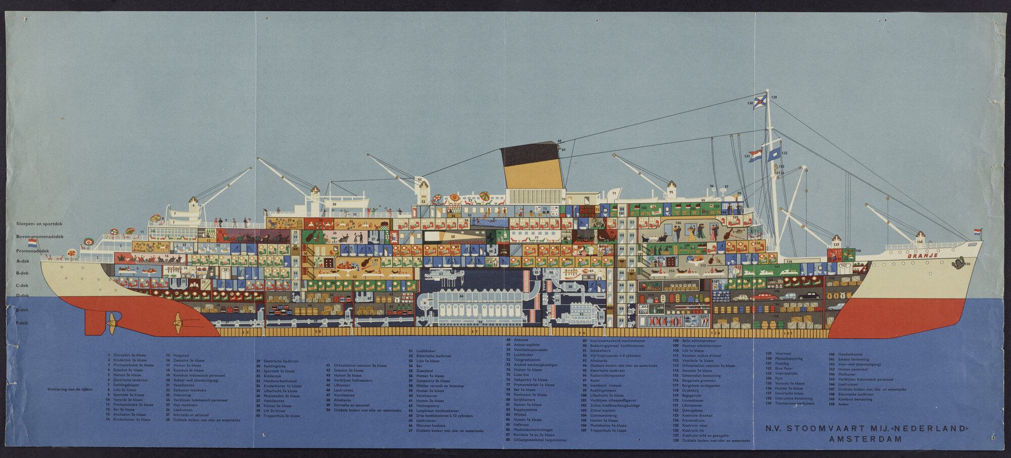 2000.1966; Dekplan ms. 'Oranje'; affiche