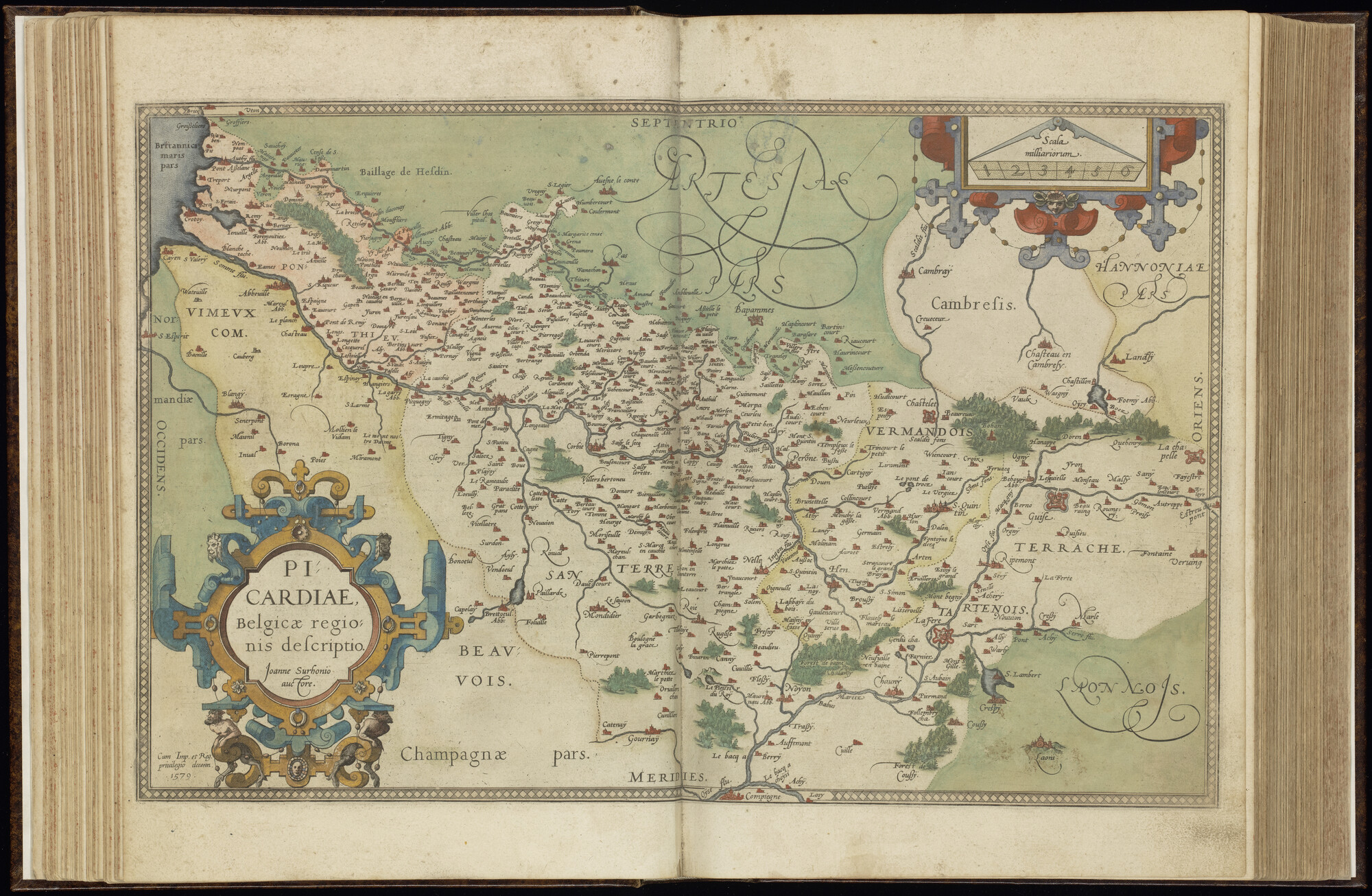 A.0145(042) [kaart 023]; Kaart van Noordwest-Frankrijk, het stroomgebied van de Somme bij Abbeville en Amiens tot Compiègne; kaart