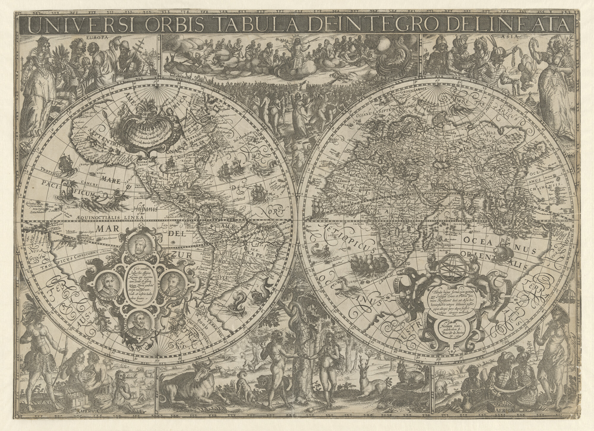 A.0799(01); UNIVERSI ORBIS TABULA DE-INTEGRO DELINEATA; wereldkaart