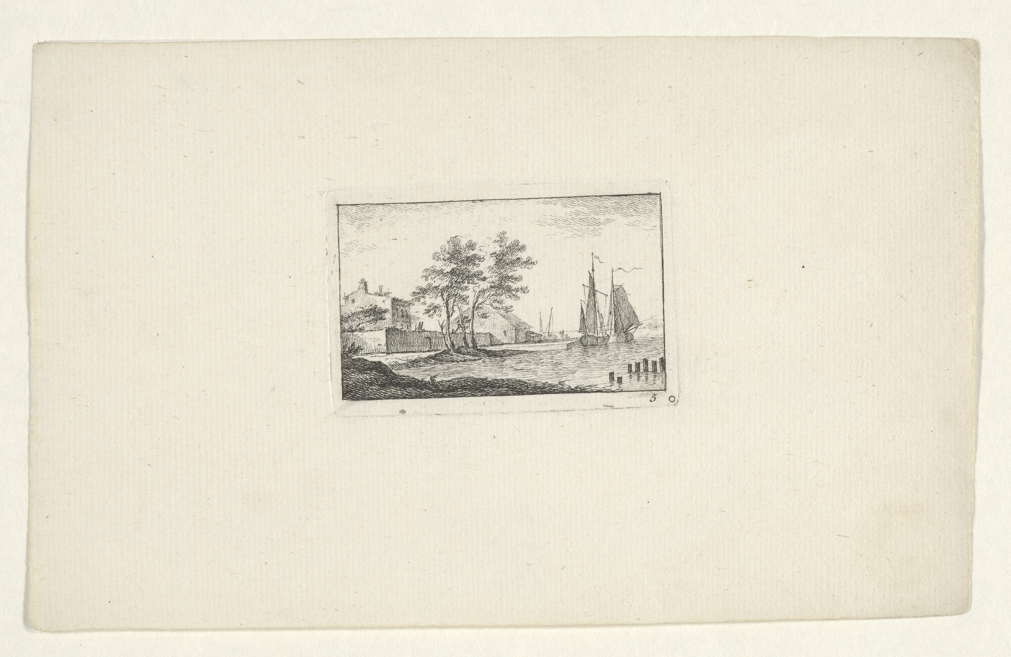 A.0132(02)12-05; Uit de serie 'Diverses manoeuvres des V.aux', Cahier VI, nummer 5; prent