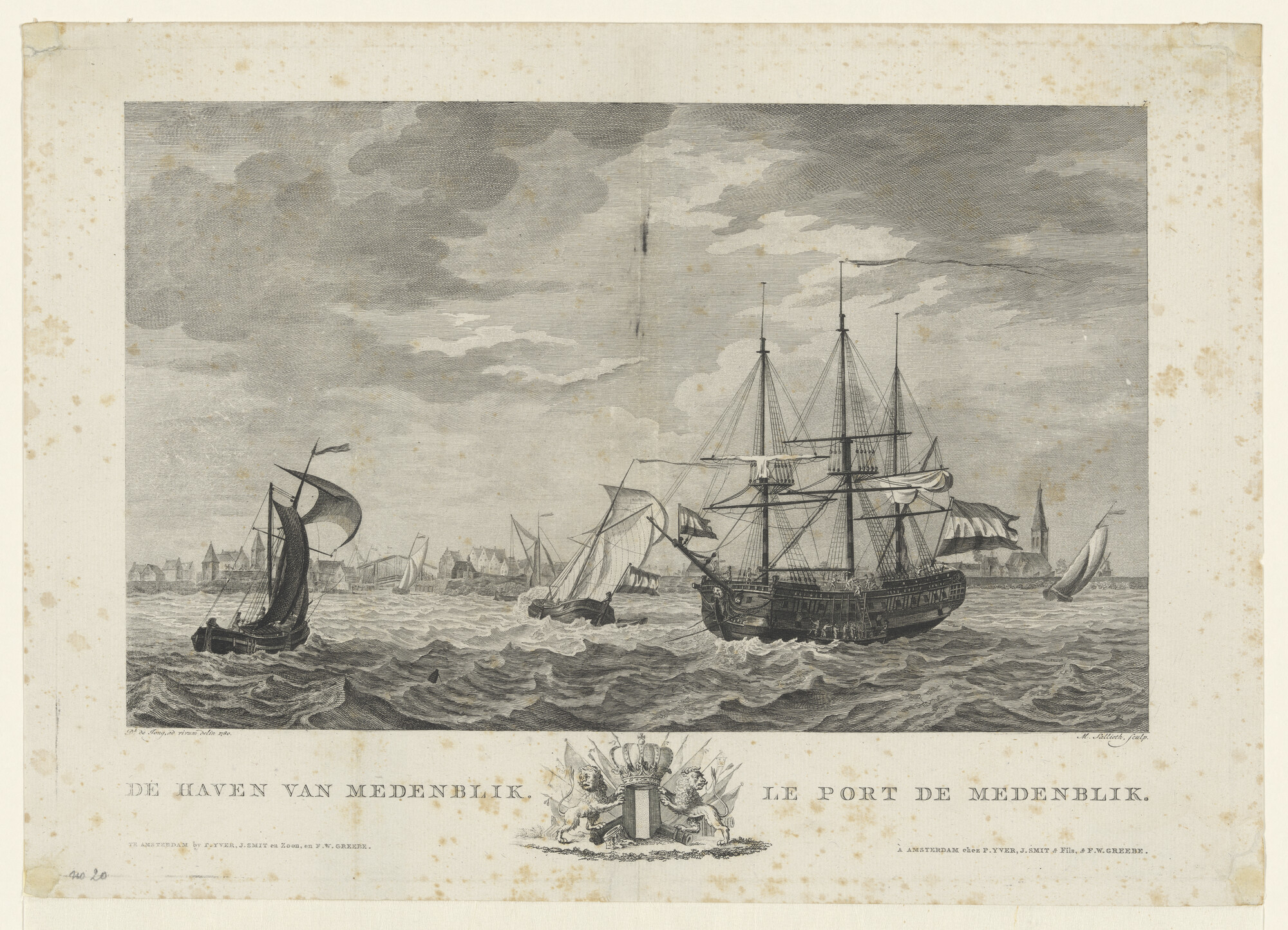 A.0149(0724); De haven van Medemblik; prent