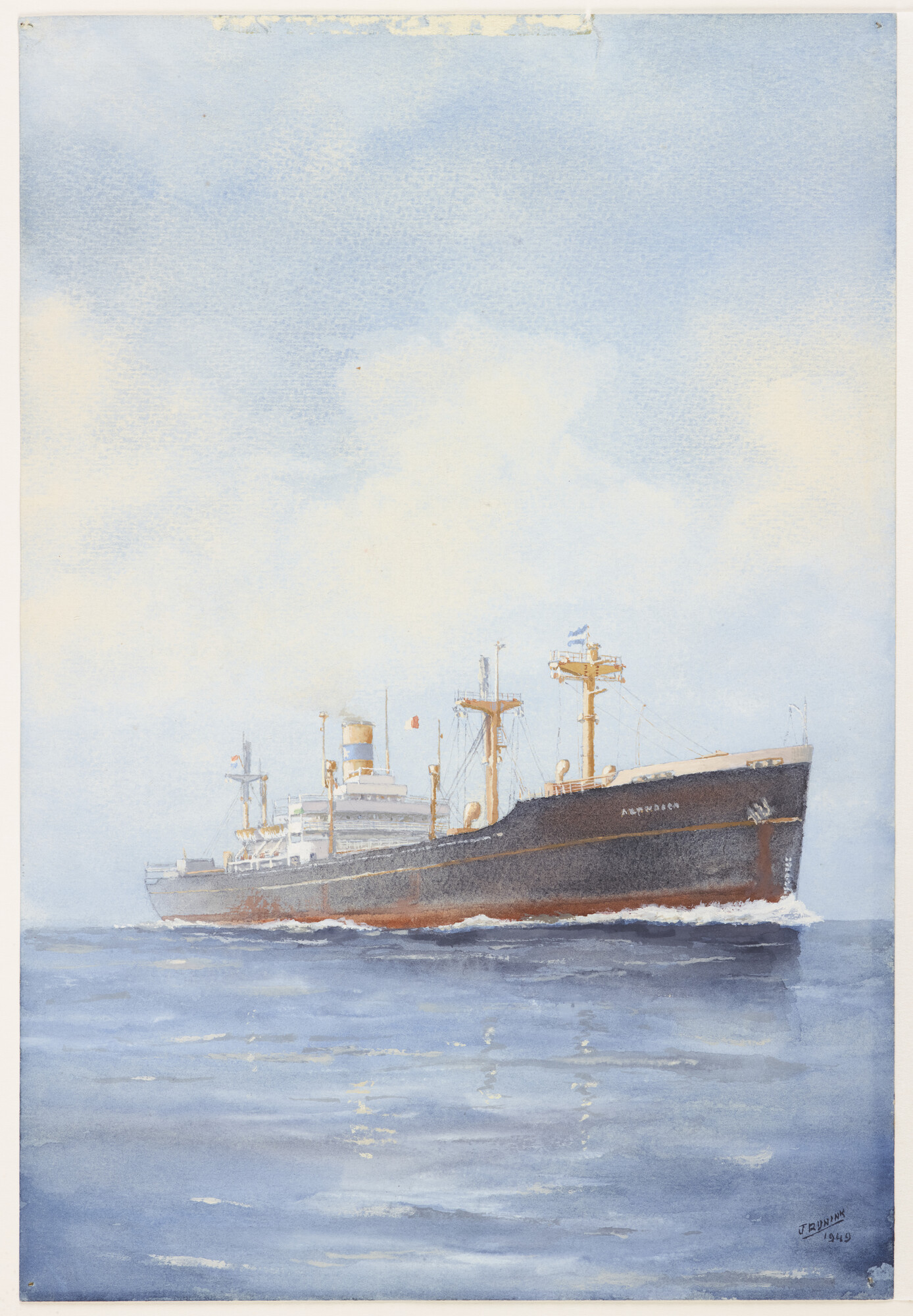 A.5115(04); Een Victory schip onder Nederlandse vlag; tekening