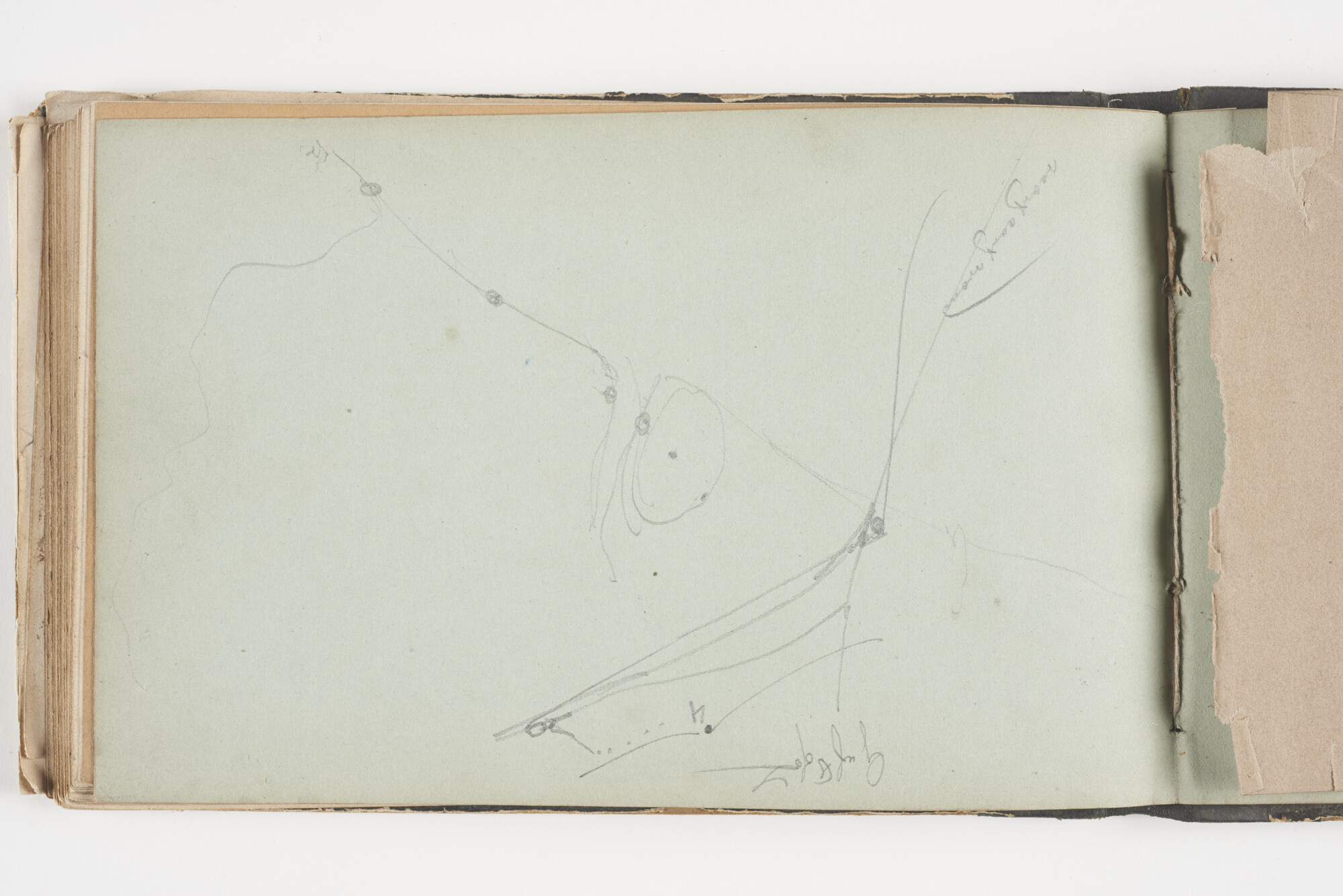 A.2019(02); Schetsboek met studies van binnenschepen en zeeschepen; schetsboek