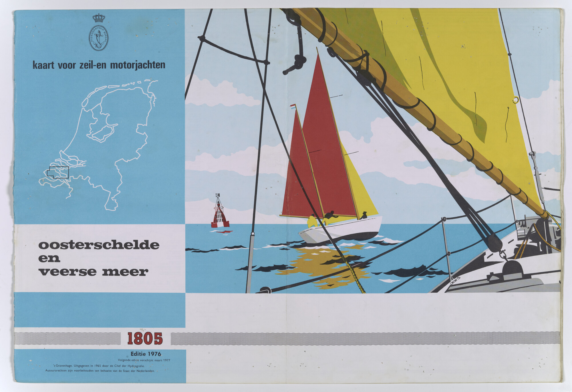2015.4477; Kaart voor zeil- en motorjachten: Oosterschelde en Veerse Meer; kaart