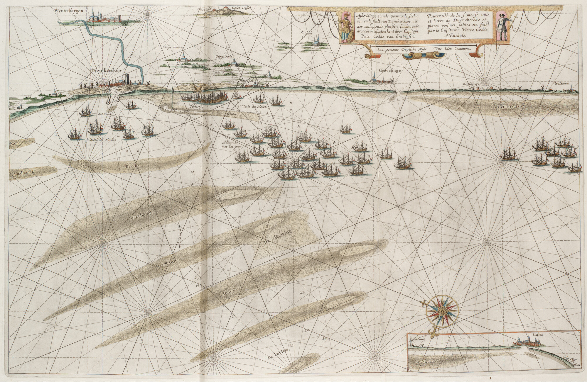 S.1034(03) [kaart 017]; Kaart van de haven en stad van Duinkerken; zeekaart