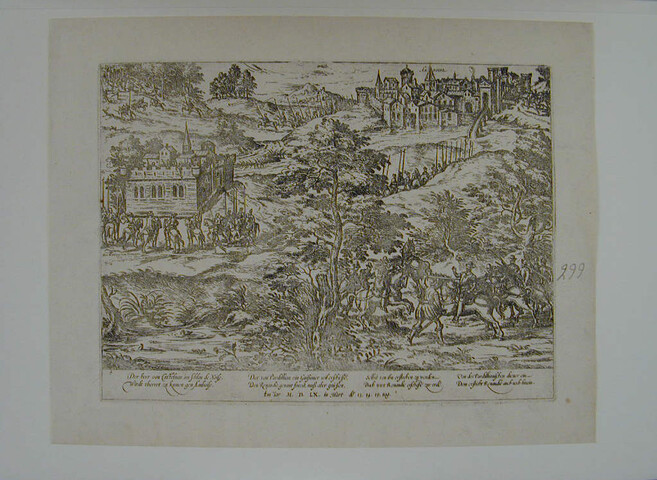 A.0145(027)021; Castelnau komt naar Amboise, 13 maart 1560; prent