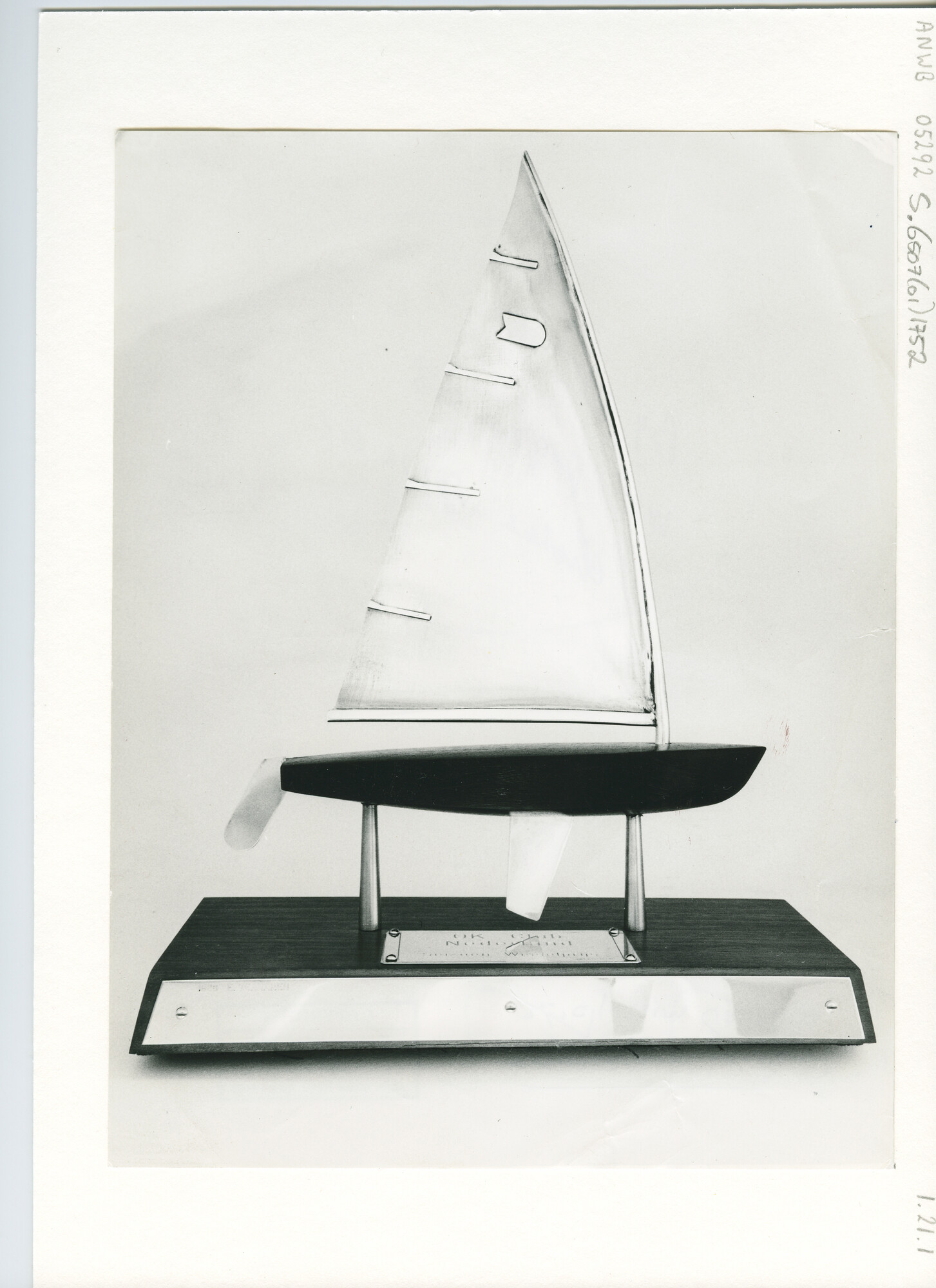 S.6507(01)1752; Foto van een scheepsmodel; foto