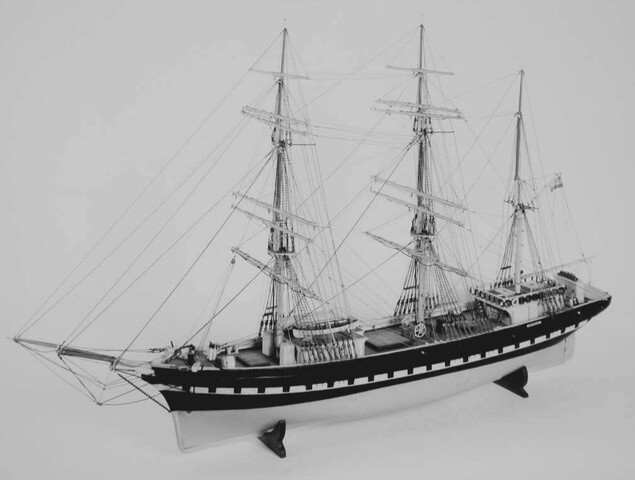 A.2126; Model van de bark Antonia; scheepsmodel