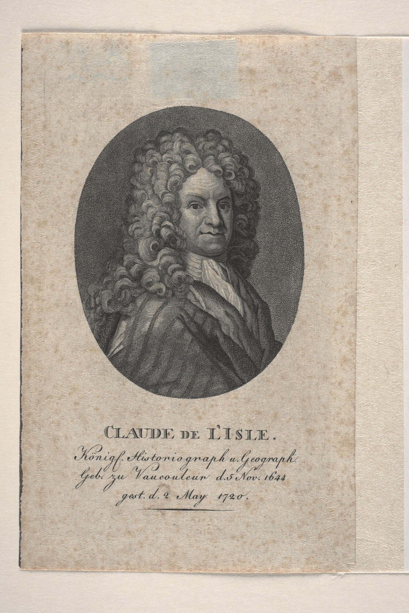 A.0075(097); Portret van Claude de L'Isle; prent