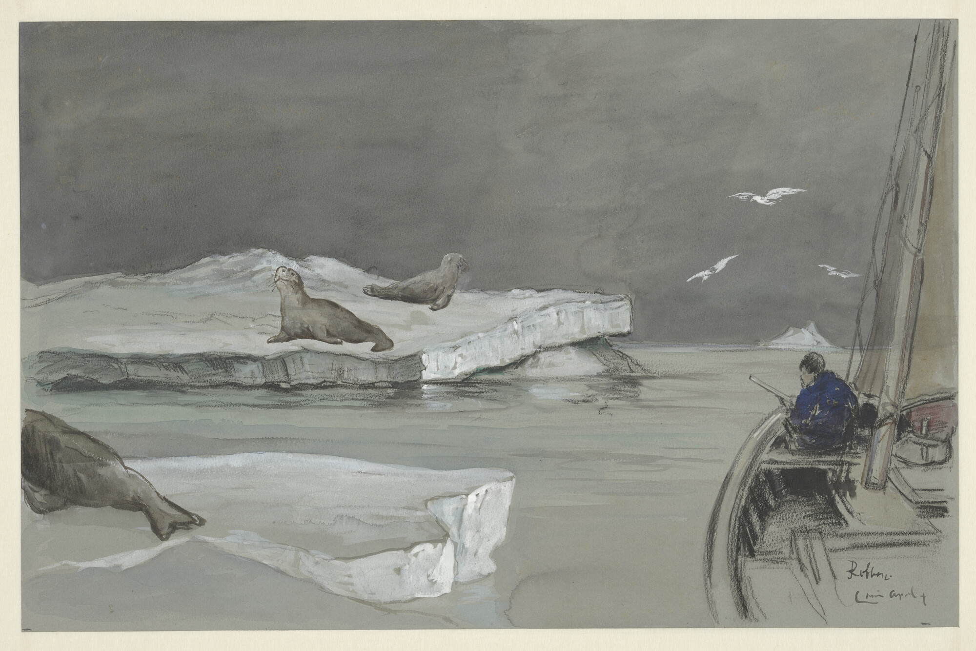 S.0394(24); Robbenjacht; tekening