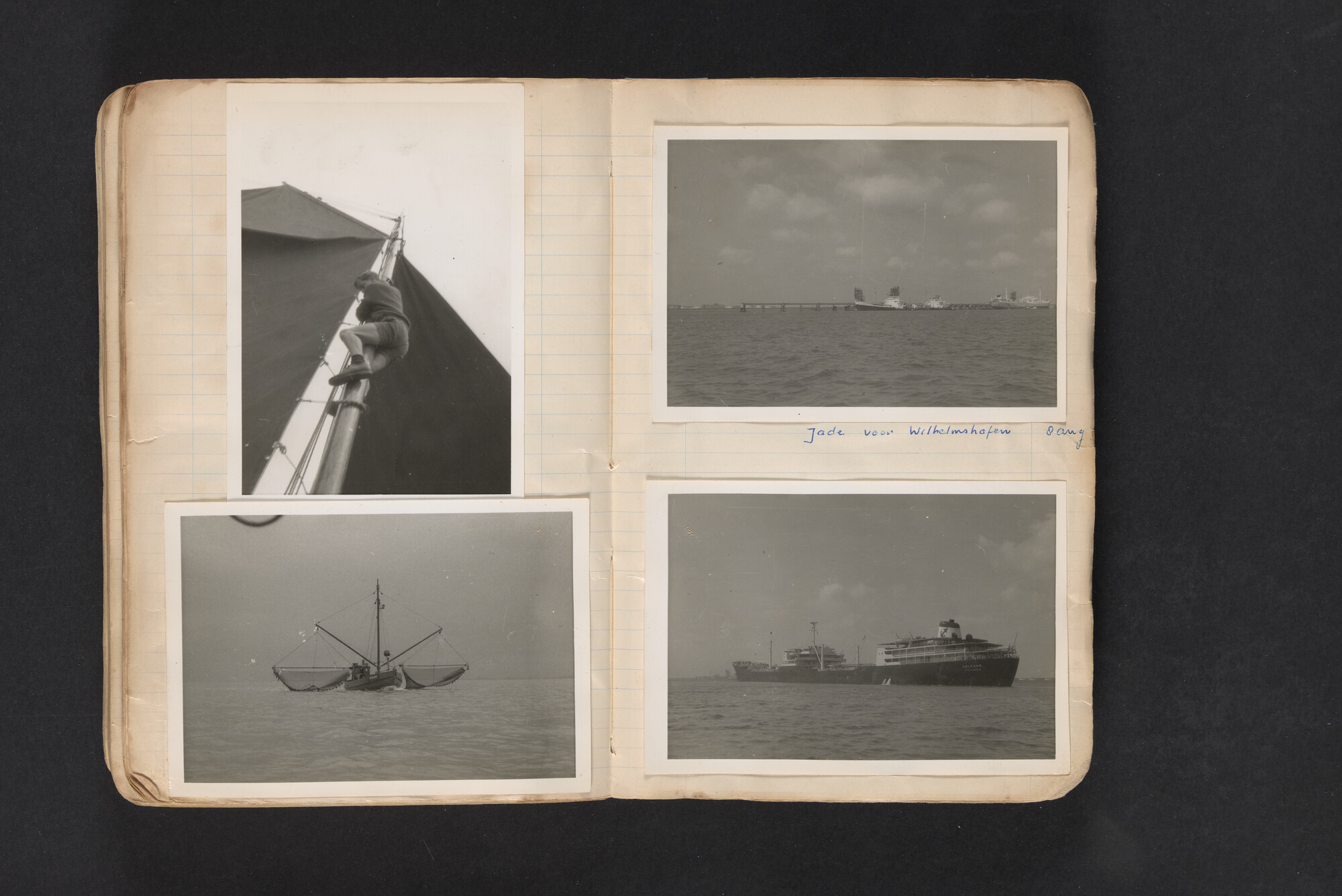 2017.0794; Logboek c.q. fotoalbum van reizen met zeeschouw Grutto in Nederland, 1961-1962; logboek