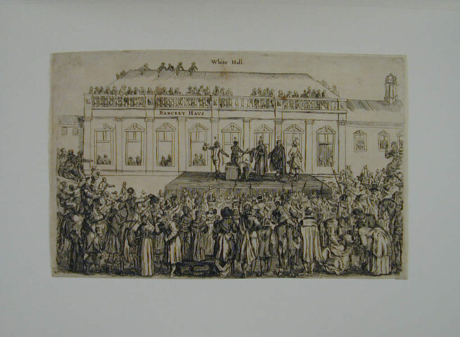 A.0145(027)405; Onthoofding van de Engelse koning Karel I; prent