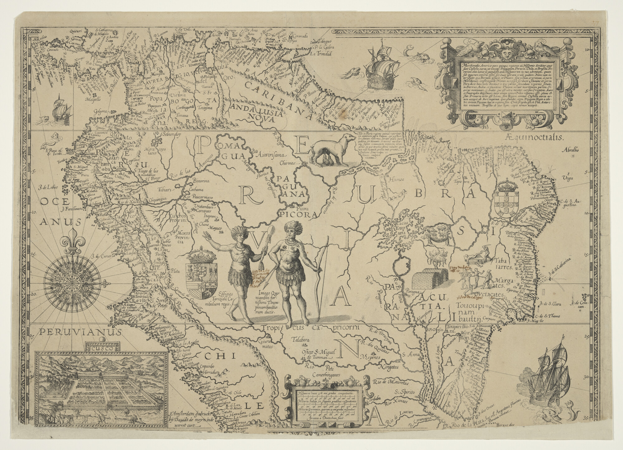 A.0145(120)4; Kaart van het noordelijk deel van Zuid-Amerika; landkaart