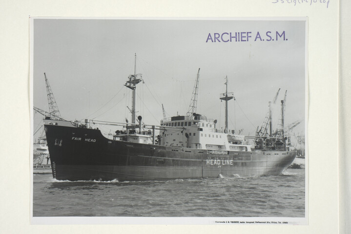 S.5219(12)0267; Interieurfotos genomen aan boord van het Noord-Ierse vrachtschip ms. Fair Head [...]; fotoreportage