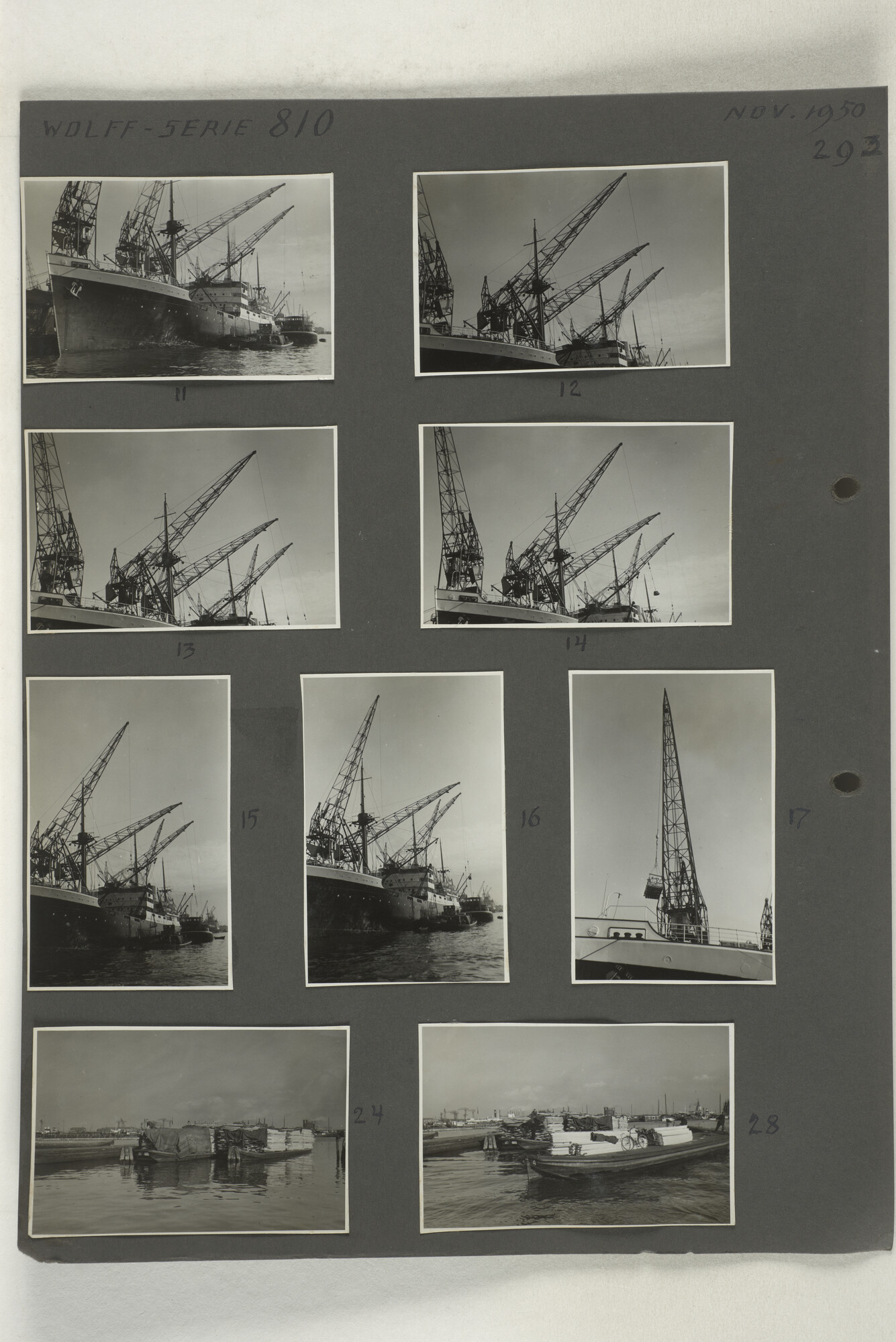 1998.2181; Omslag met een grote hoeveelheid proef foto's gemaakt in opdracht van de Gemeente Handelsinrichtingen en de Vereniging "de Amsterdamsche Haven" te Amsterdam.; omslag