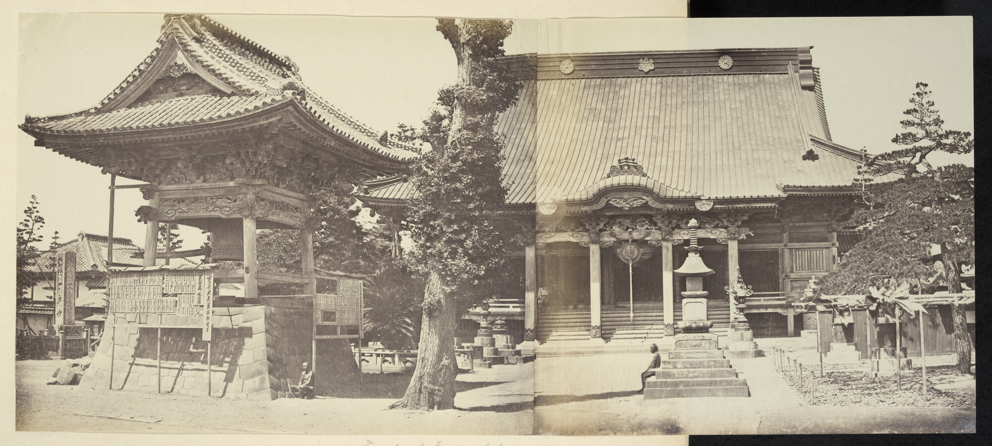 S.3628(03)030; Panoramafoto van de Hiramadera tempel in Kawasaki; foto