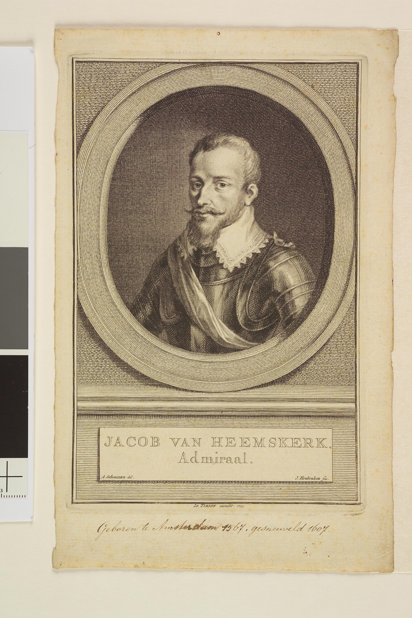 A.1361(19)2 d; Portret van Admiraal Jacob van Heemskerk; prent