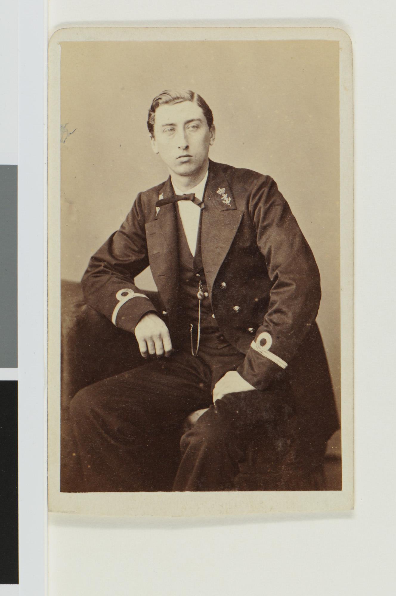 S.2894(02)05; Portretfoto van E. Haitsma Mulier (1843-1920), luitenant ter zee 2e klasse; foto