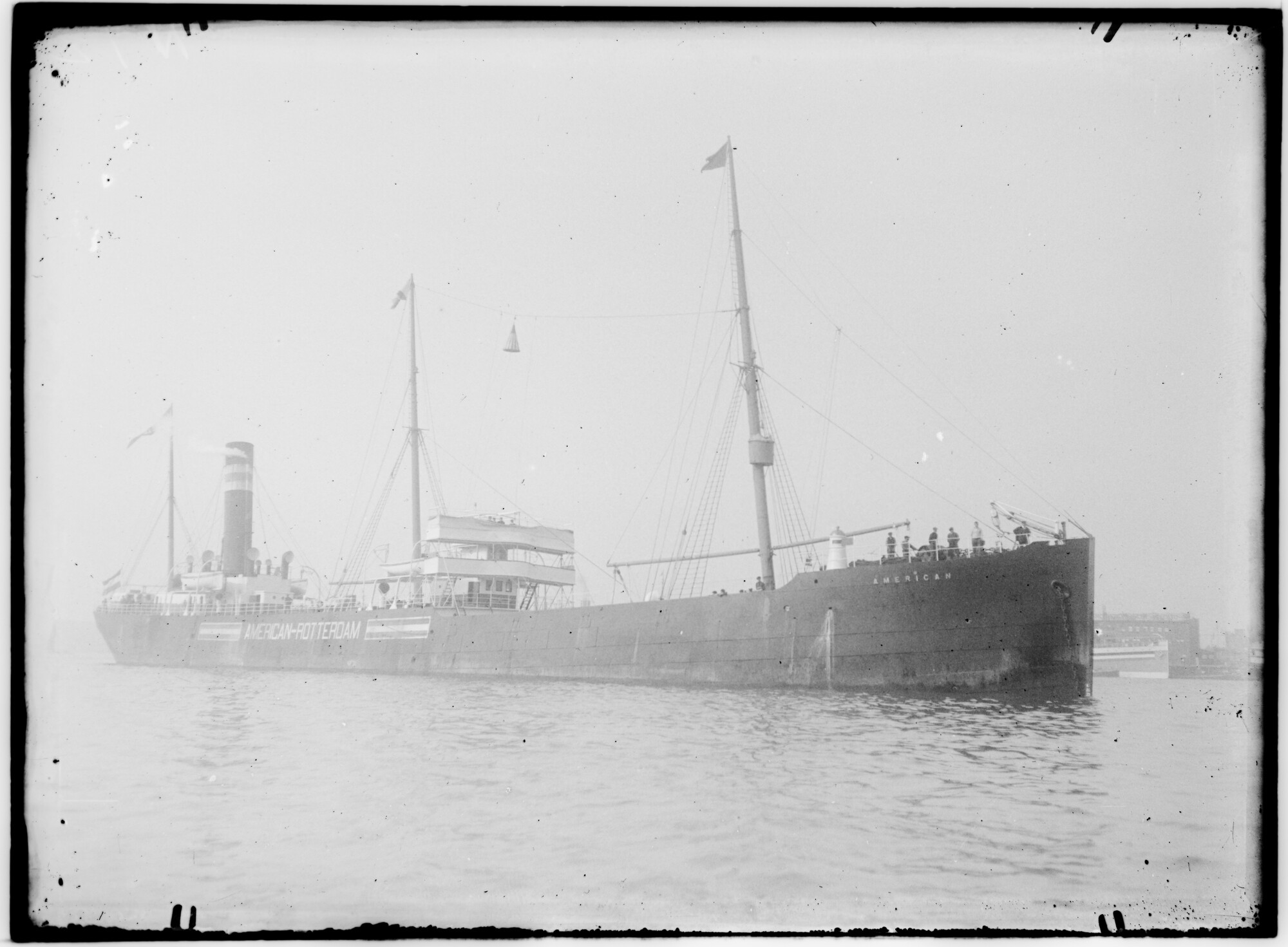 2018.0938; Glasnegatief van de olietanker American (Nederlands, 1892); glasnegatief