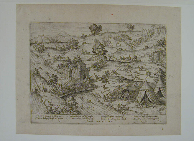 A.0145(027)031; St. Gilles door de Protestanten van Nîmes ontzet, oktober 1562; prent