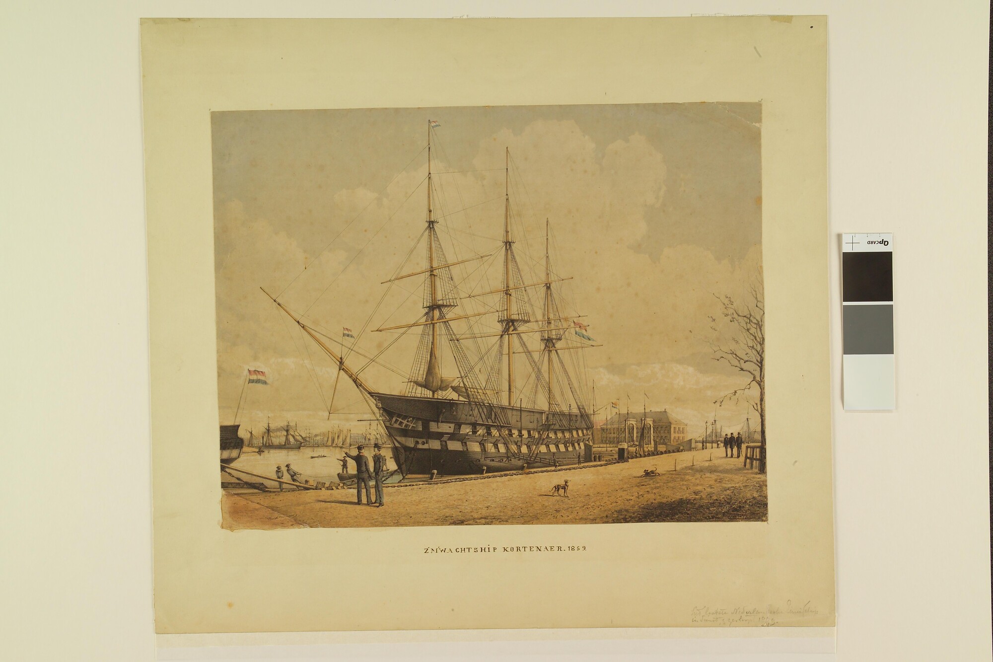 S.0176(15); Het wachtschip Zr.Ms. 'Kortenaer'; prent