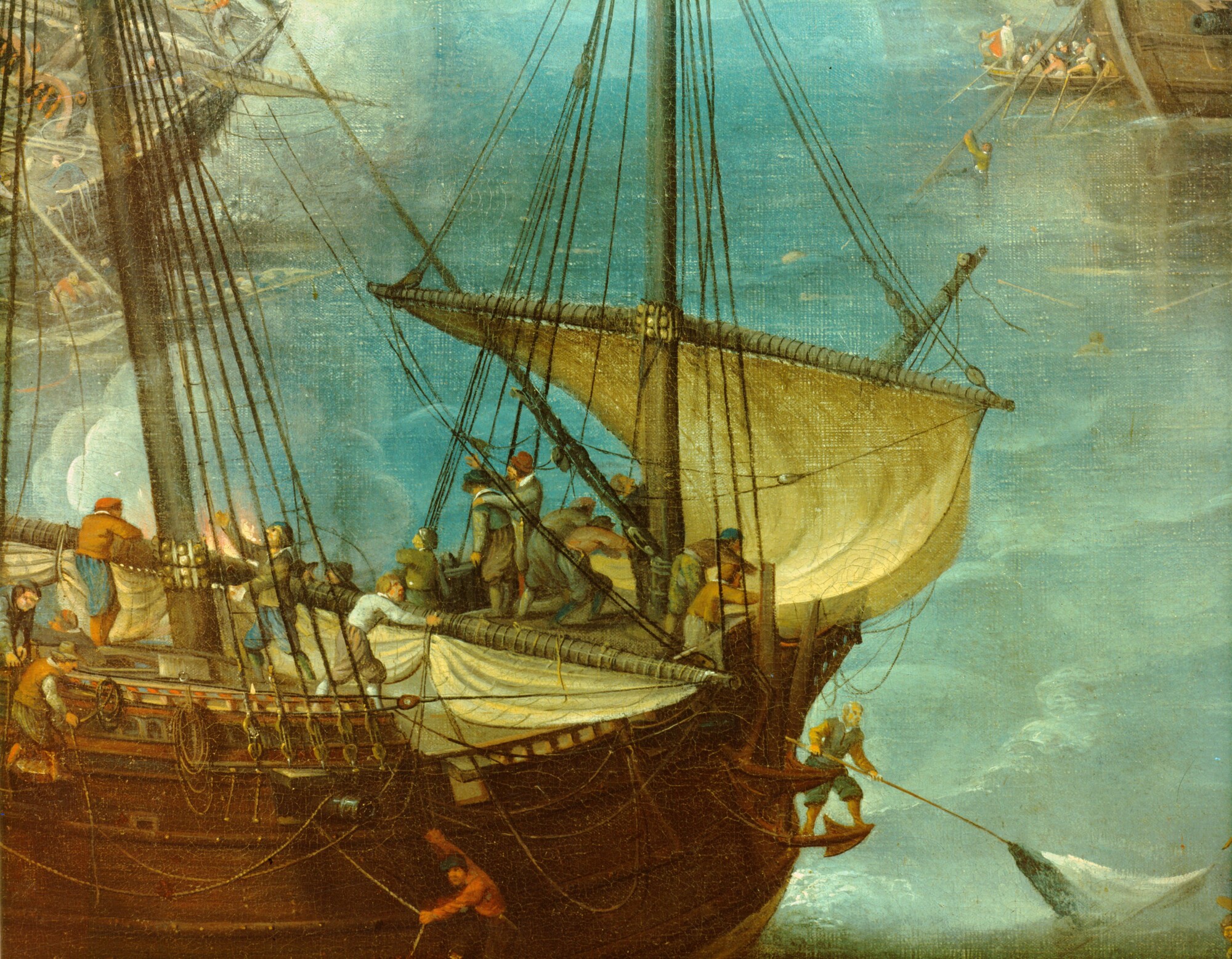 A.0724; De zeeslag bij Gibraltar, 25 april 1607; schilderij