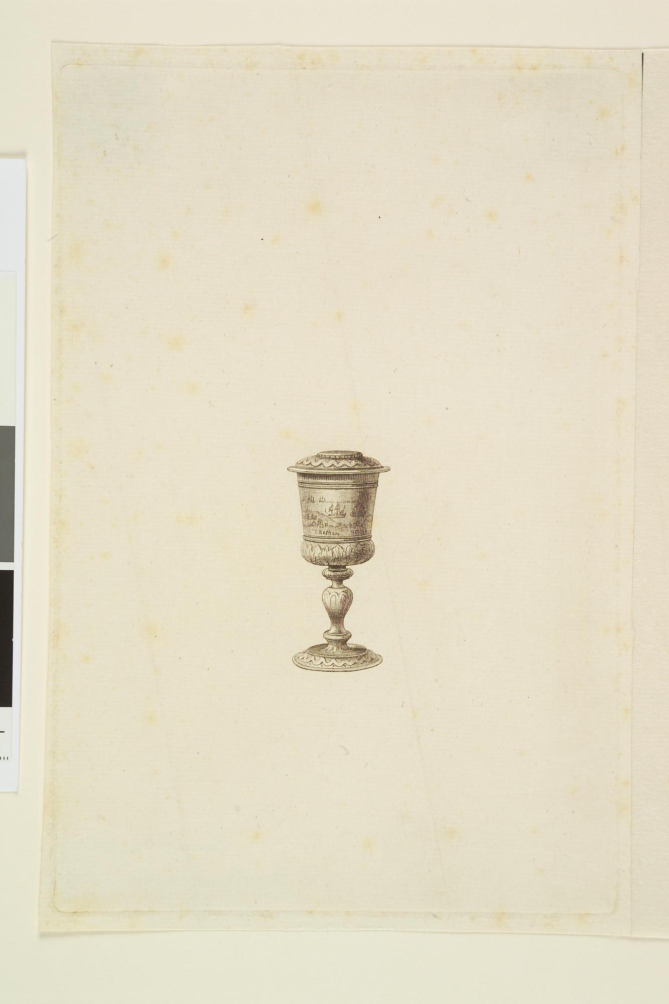 A.0785(03)08; Afbeelding van de Gouden Kop, aan Cornelis de Witt opgedragen; prent